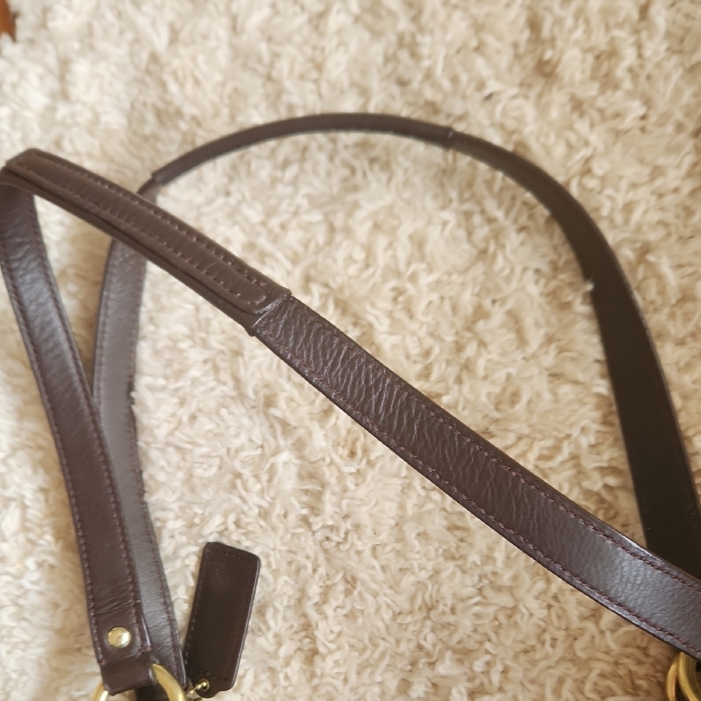 Coach Dark Brown Leather Tote - Picture 8 of 11